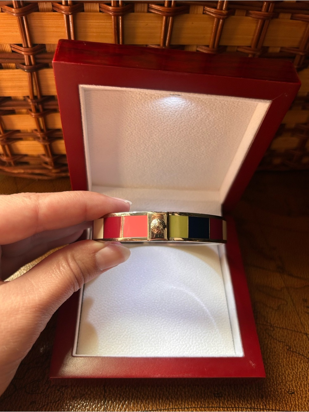 COACH 65th ANNIVERSARY Signature Striped Enamel Bangle Bracelet -EUC- - Picture 13 of 16